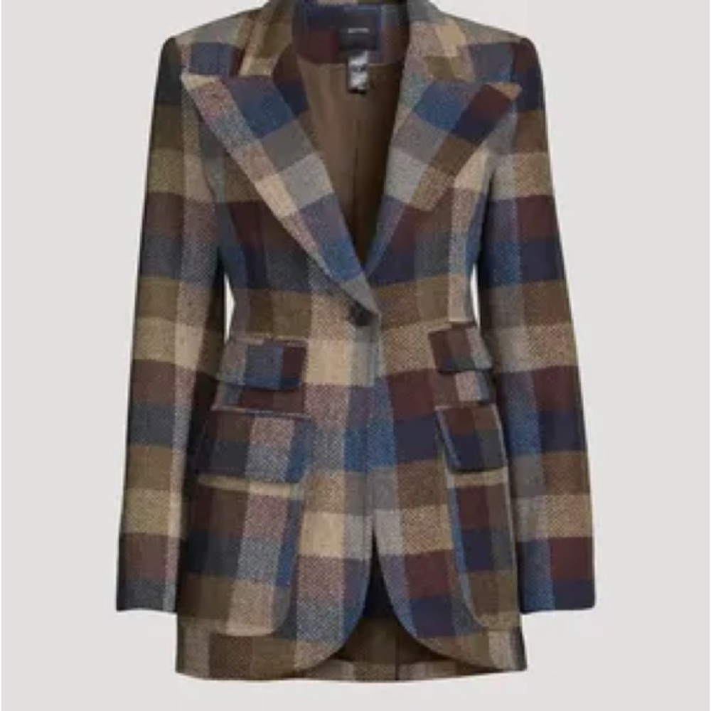 SMYTHE Birkin Blazer - Peri Lumberjacket Check - Size 4